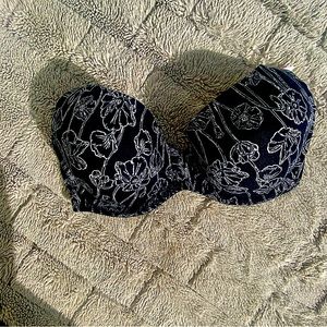 la Vie en Rose Black and White underwire Bra